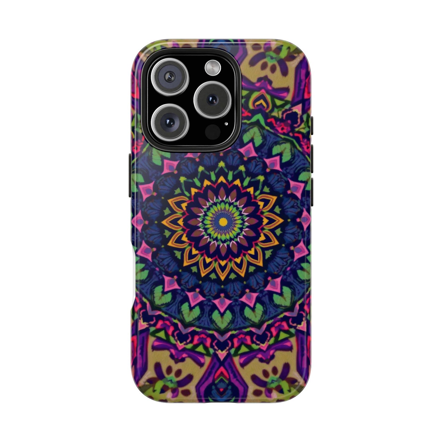 Vibrant Mandala Tough Phone Case - Colorful, Purple Fusion, Durable Protection for Your Device - for iPhone