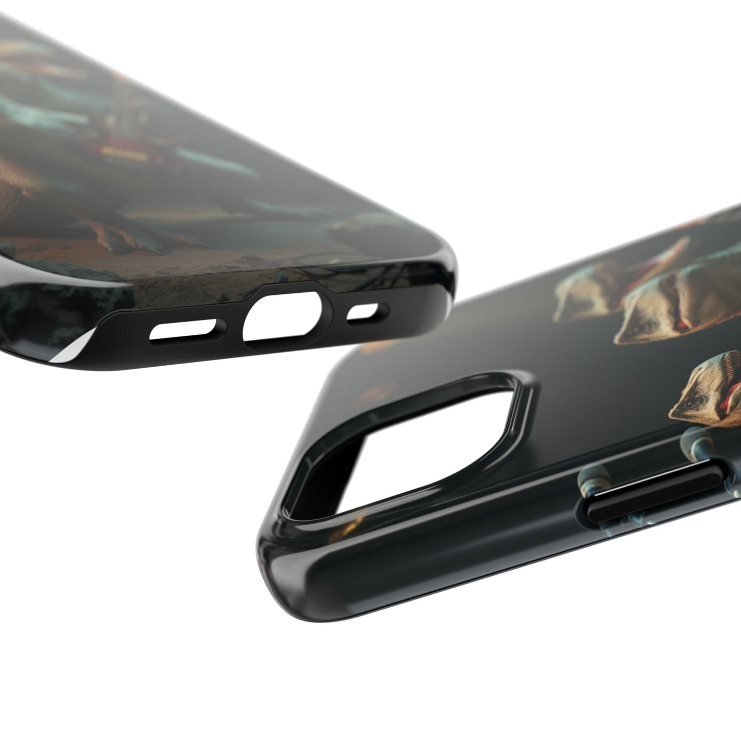 Rockin' Dinosaur Tough Phone Cases - Perfect for Music Lovers and Kids!