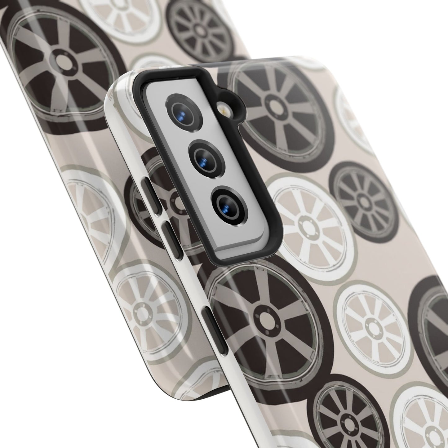 Racing Wheel Design Tough Phone Case – Durable Protection for Automotive Enthusiasts