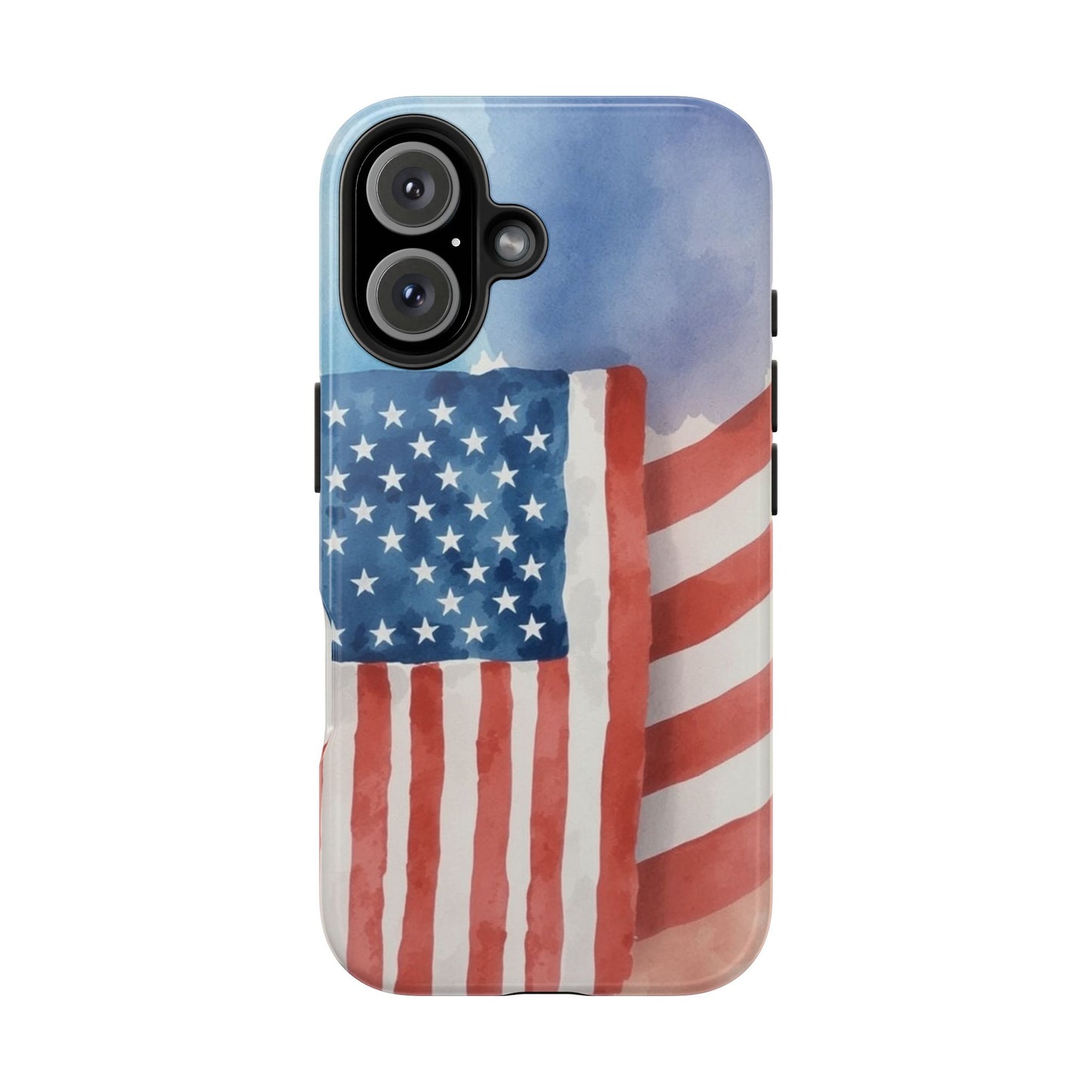 Abstract Watercolor American Flag Design - Tough Phone Case - for iPhone
