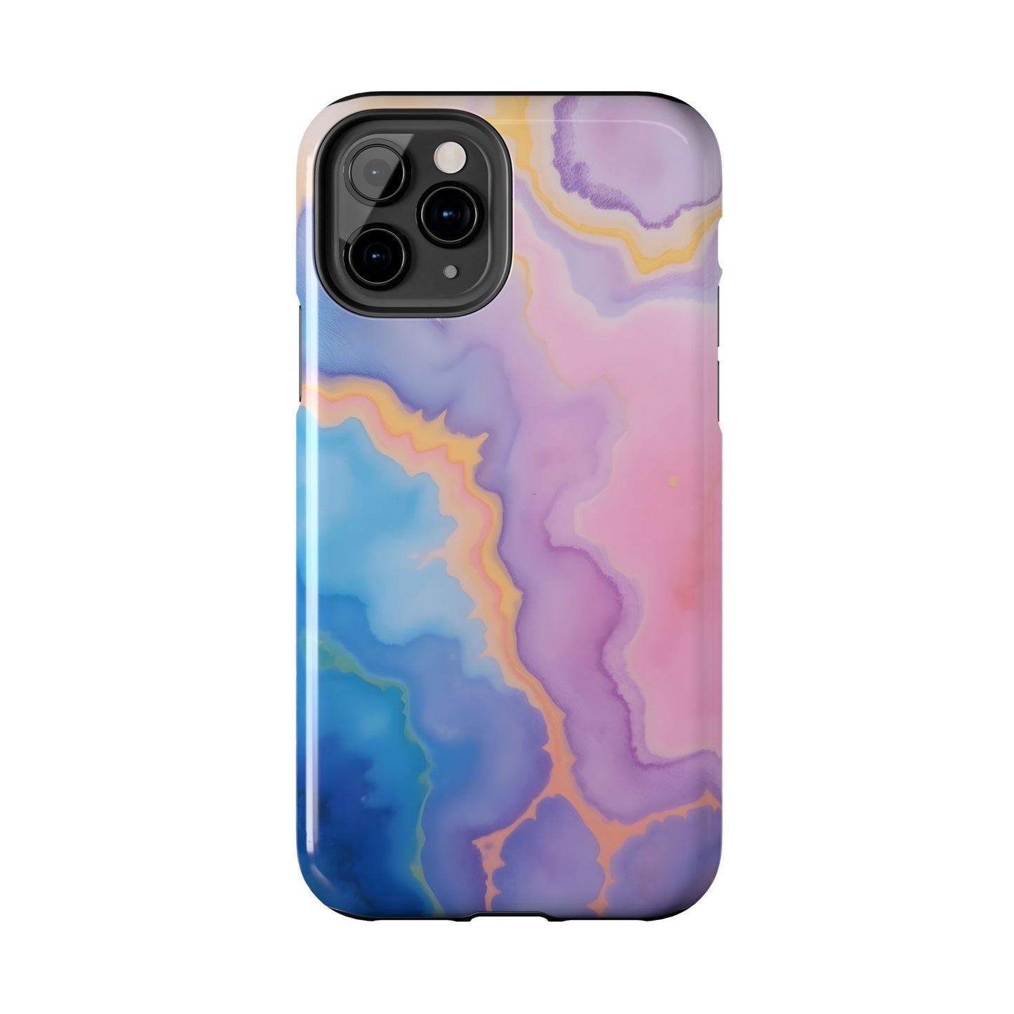 Watercolor Abstract Colors Tough Phone Case - Protective Cover for iPhone