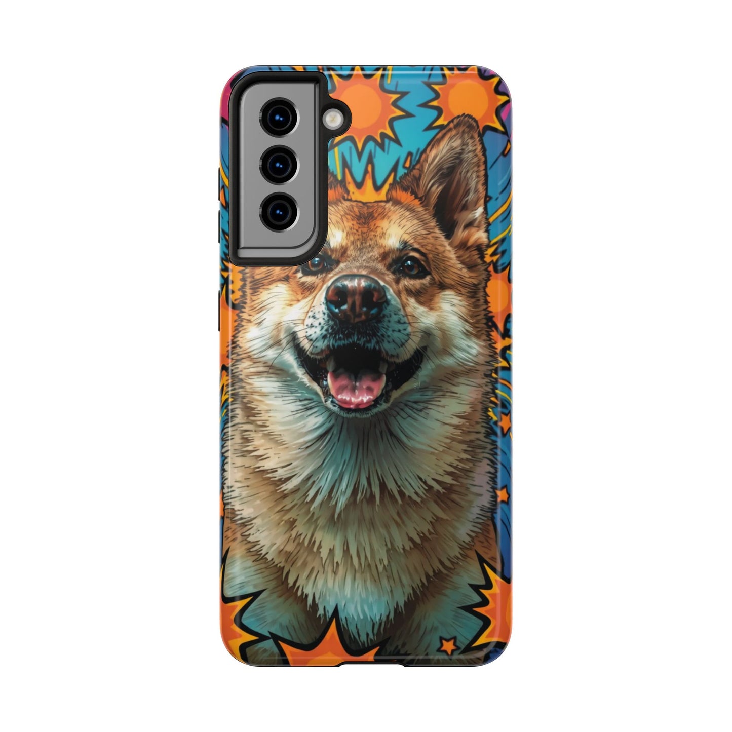 Vibrant Corgi Tough Phone Case - Fun Design for Pet Lovers