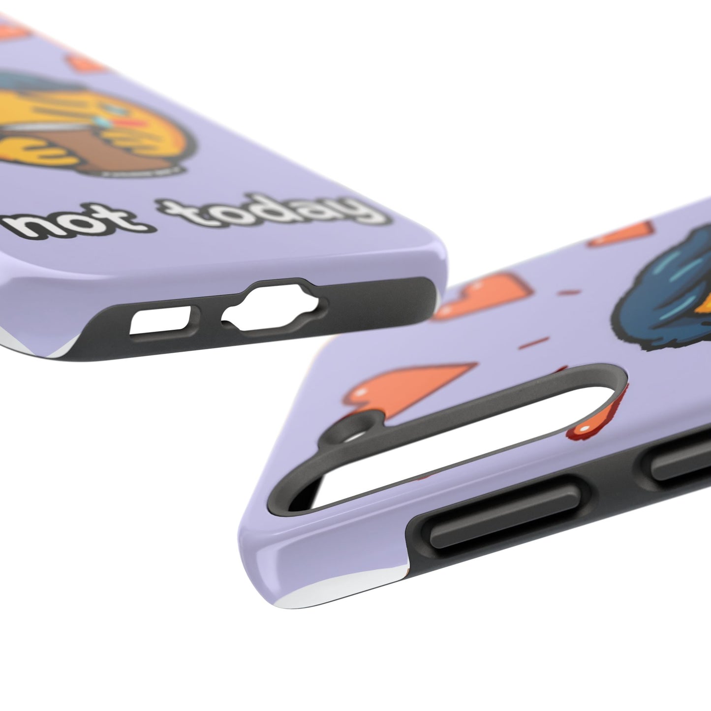Cute Tough Phone Case - 'Not Today' Emoji Design