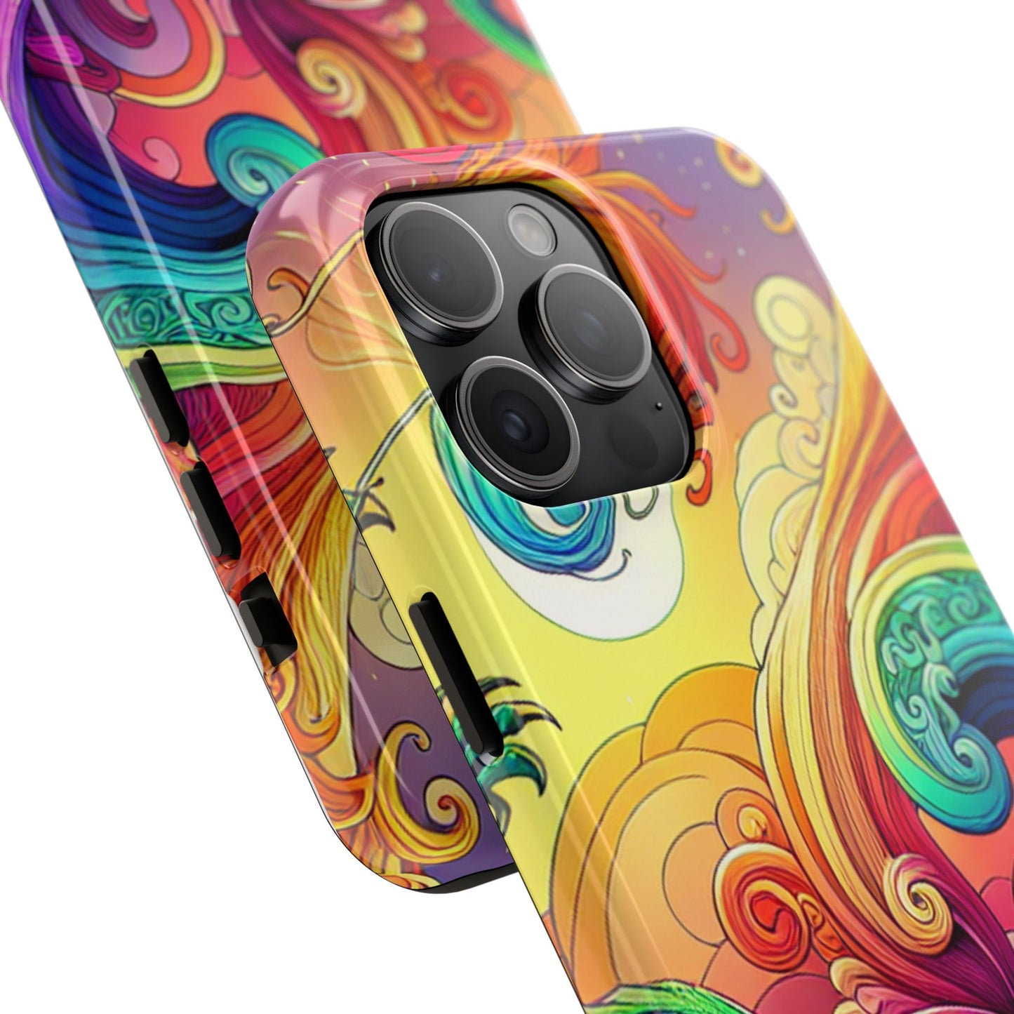 Fantasy Ocean Waves Tough Phone Case - Colorful Protective Cover - for iPhone