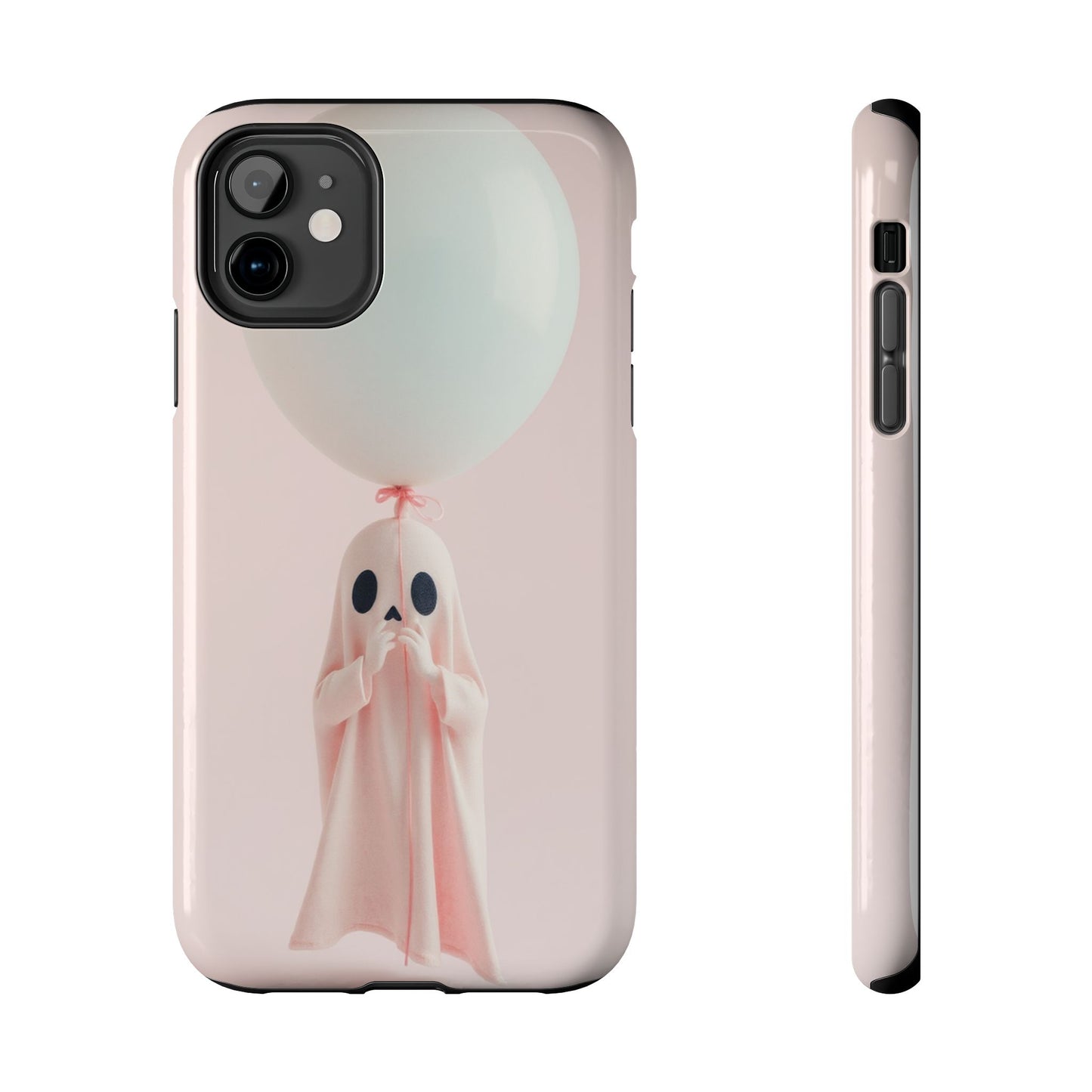 Cute Ghost Phone Case with Balloon - Tough Protection for Spooky Vibes