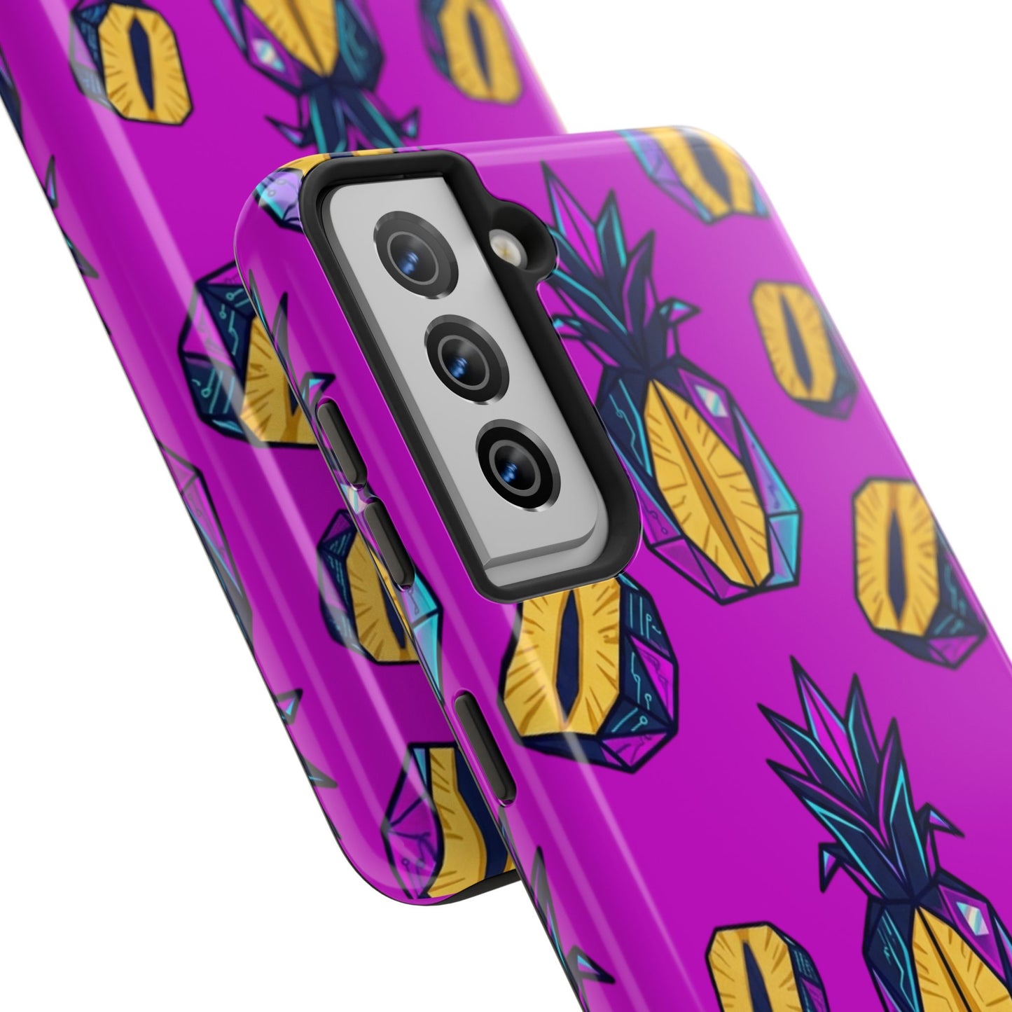Cyberpunk Origami Pineapple iPhone Case