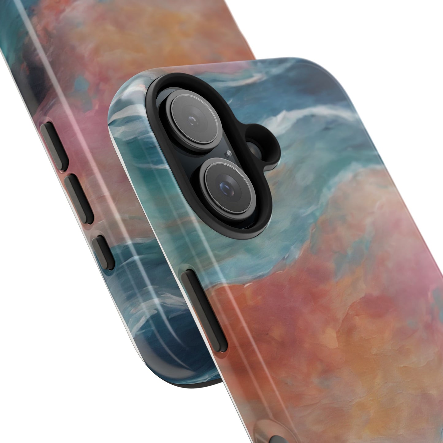 Artistic Painted Sea Tough Phone Case - Abstract Waves Design - for iPhone