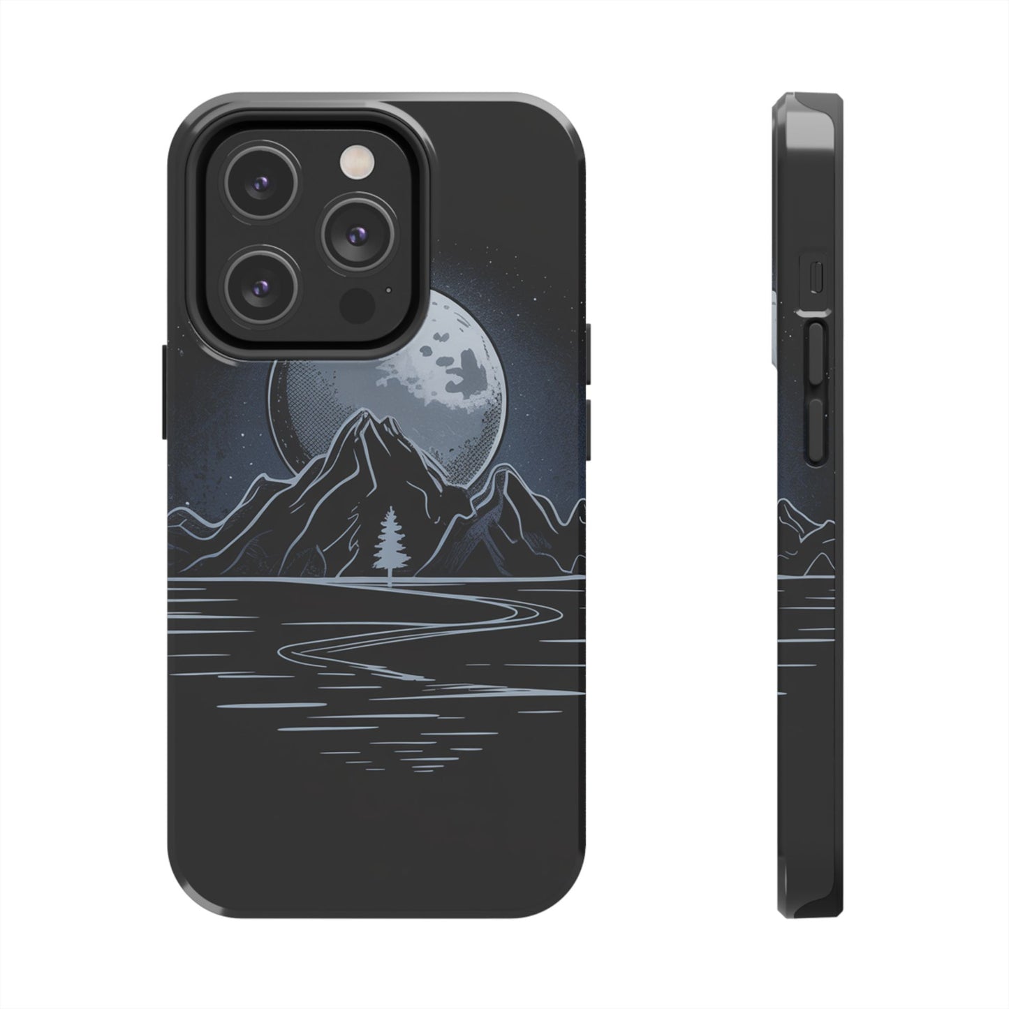 Moonlit Mountain Tough Phone Case Dark Fantasy