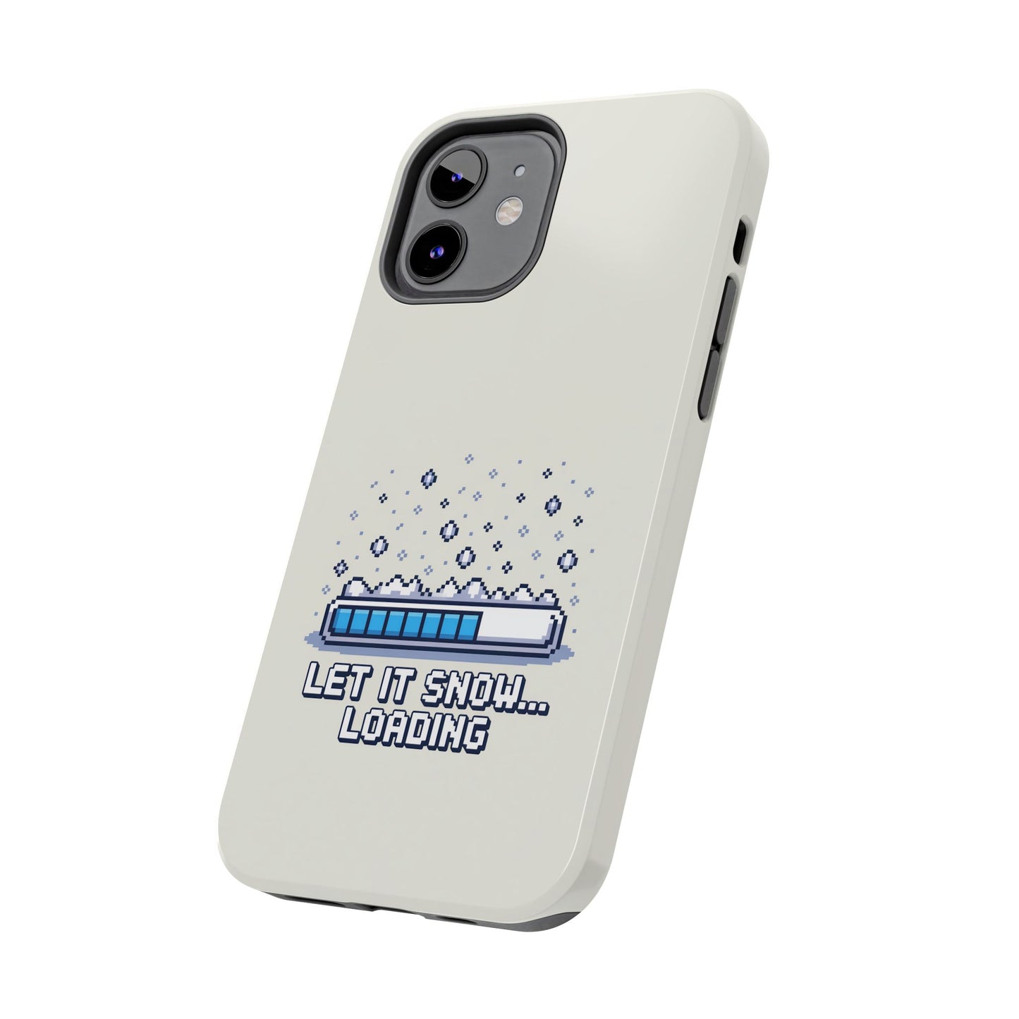 Snowy Vibe Tough Phone Case - Let It Snow Loading Design Pixel Art