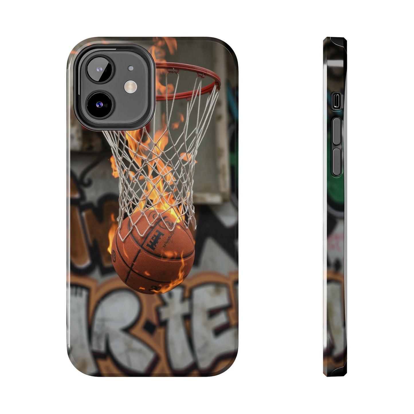 Fire Basketball Tough Phone Case - Durable Sporty Design for Athletes & Fans