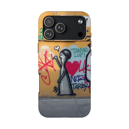 Urban Cupid Graffiti Tough Phone Case - Durable Protection with Street Art Vibe - for iPhone