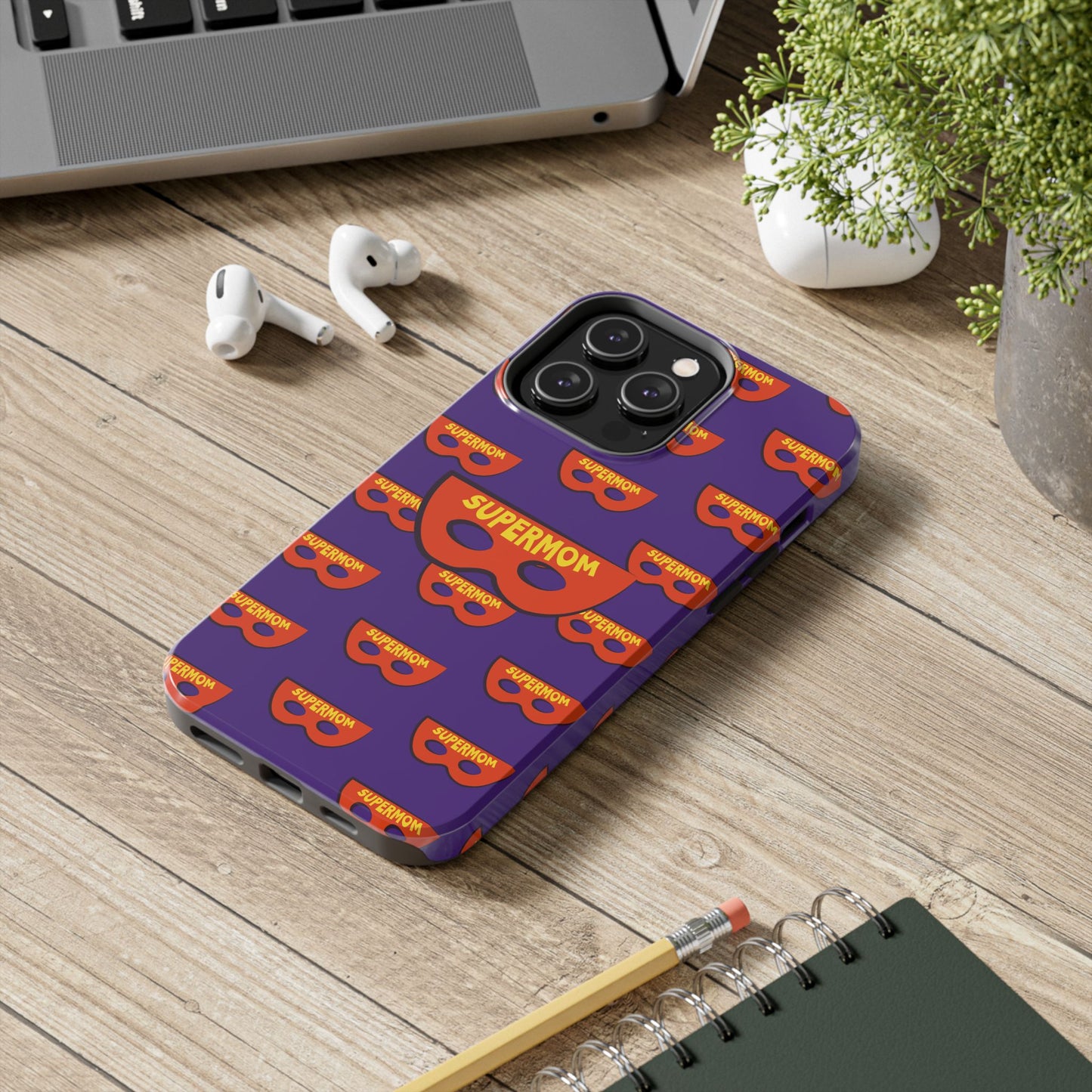 Supermom Tough Phone Case - Durable Protection with Fun Design - for iPhone