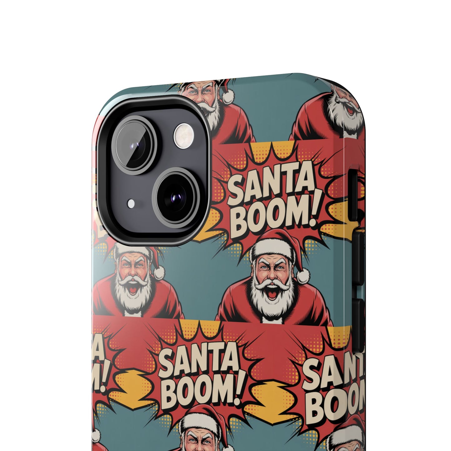 Festive Santa Boom Pattern Tough Phone Case