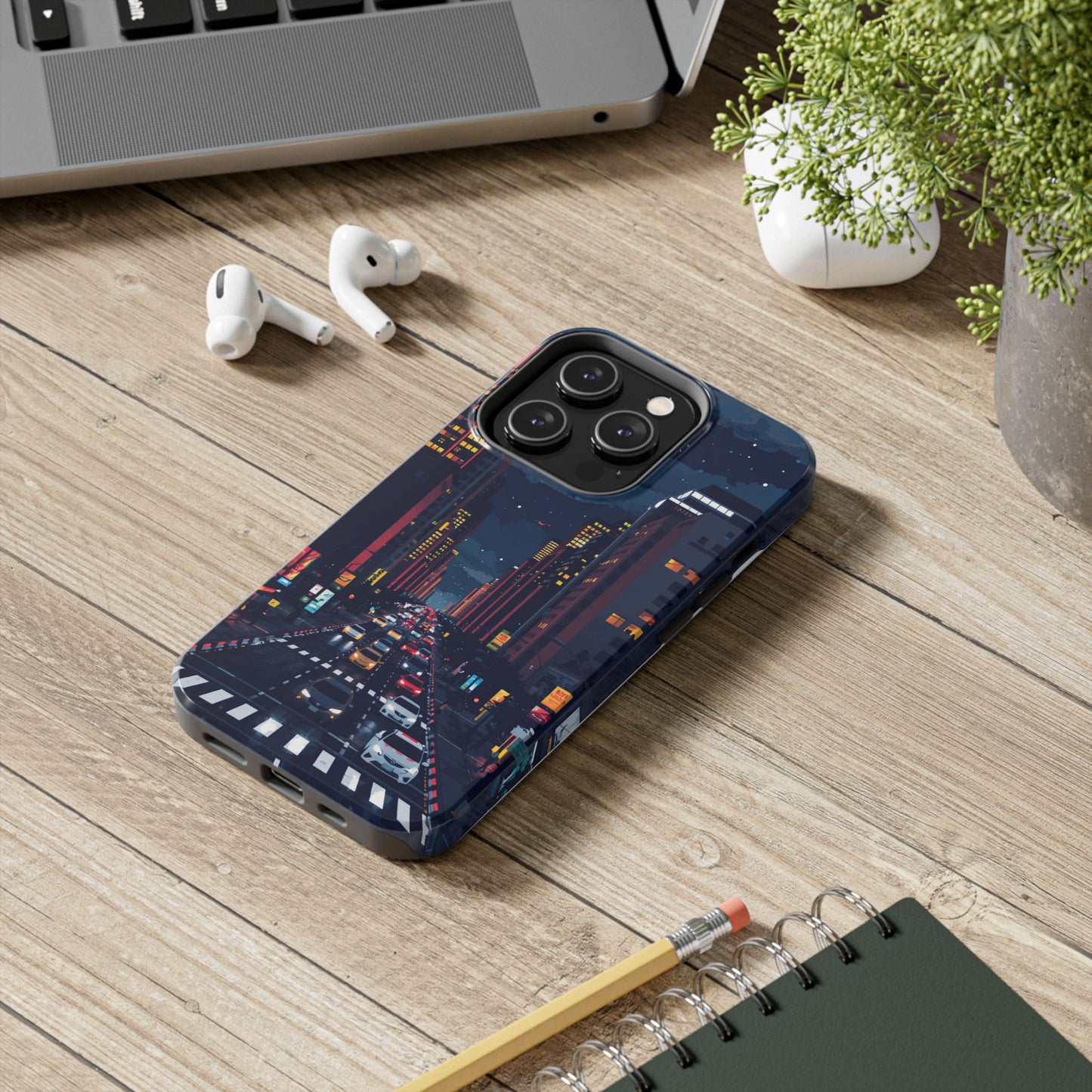 Urban Nightlife Tough Phone Case - Durable & Stylish Protection