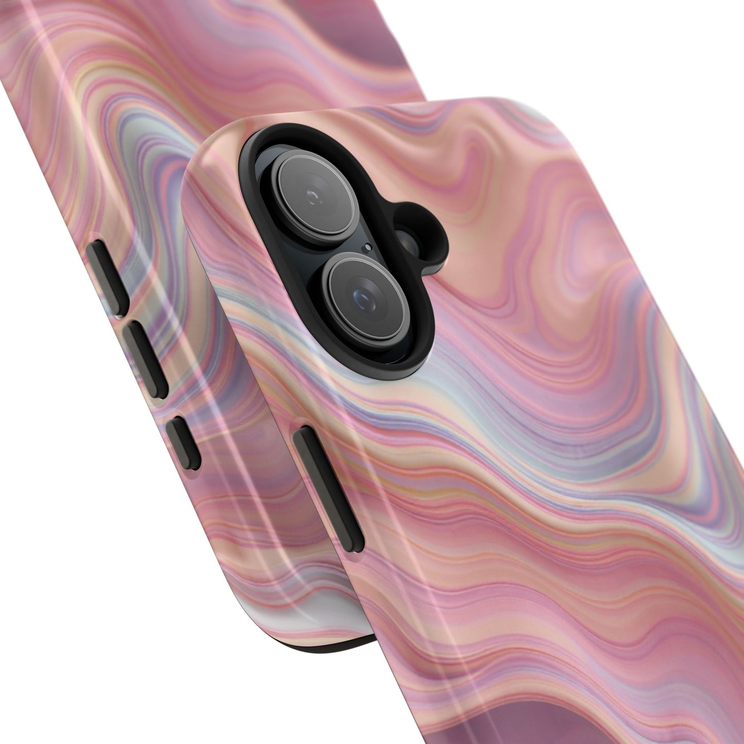 Stylish Tough Phone Cases - Abstract Pink Marble Design