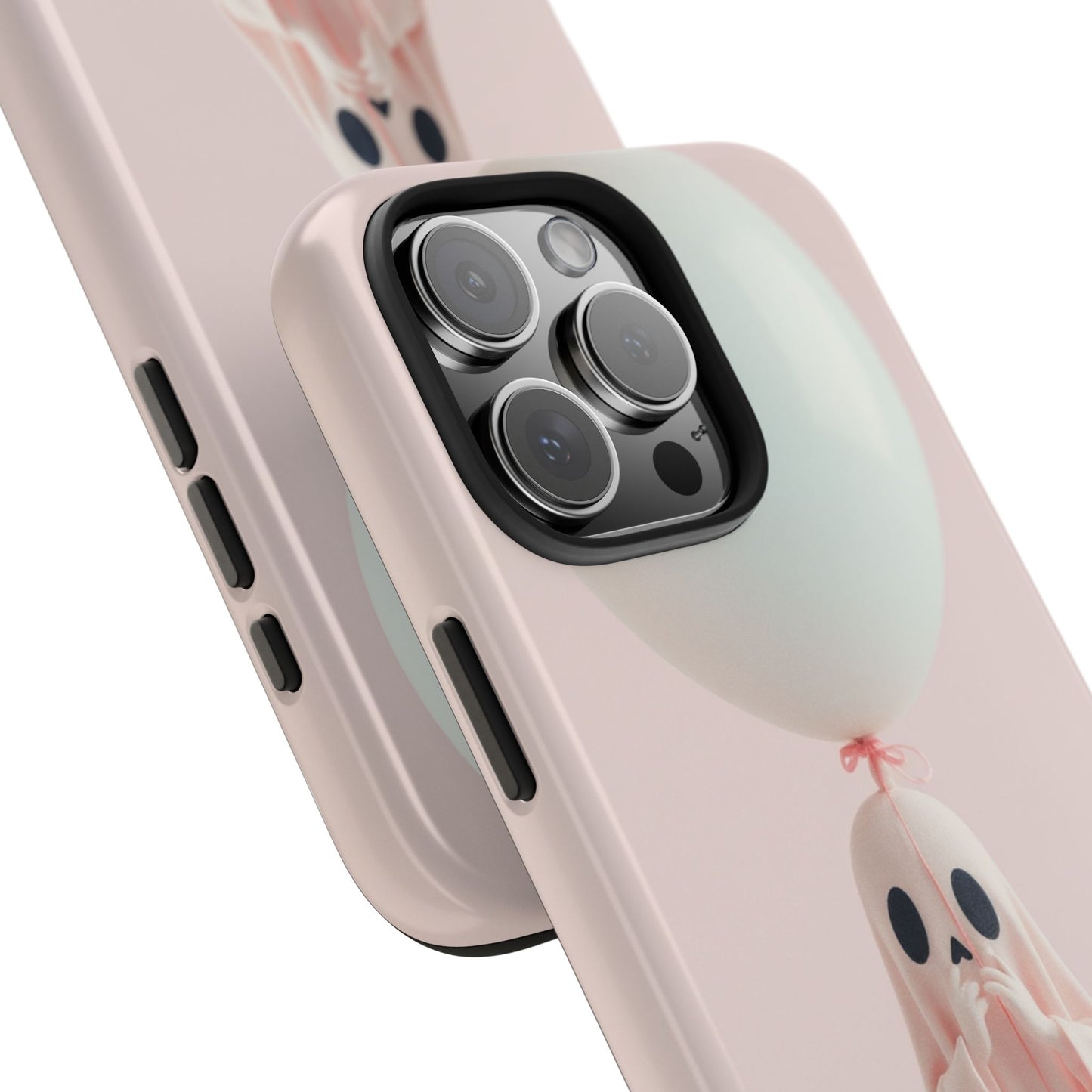 Cute Ghost Phone Case with Balloon - Tough Protection for Spooky Vibes