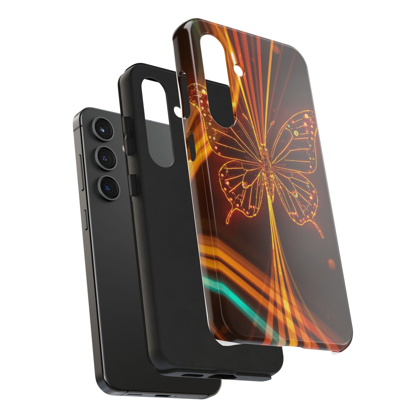 Elegant Butterfly Tough Phone Case - Stylish Protection for Nature Lovers