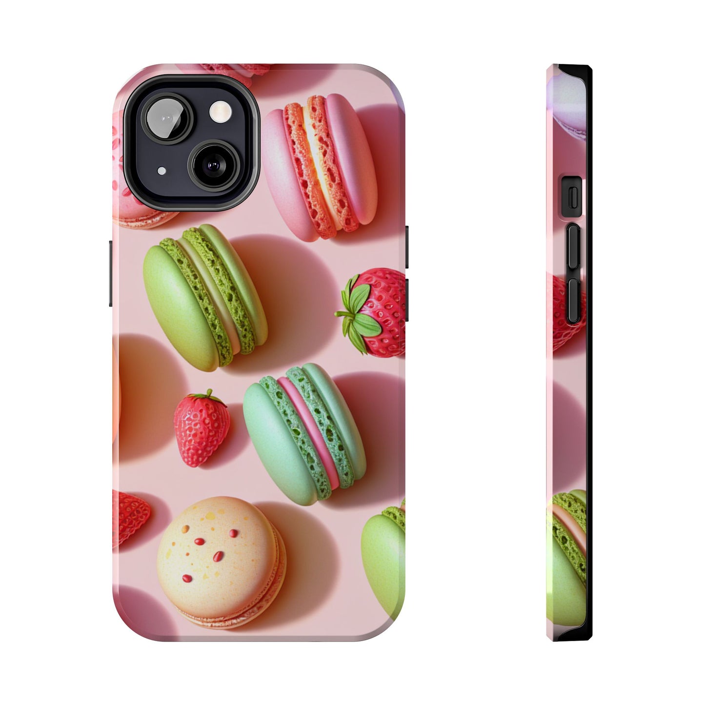Macaron-Inspired Tough Phone Cases - Colorful Sweet Design - for iPhone