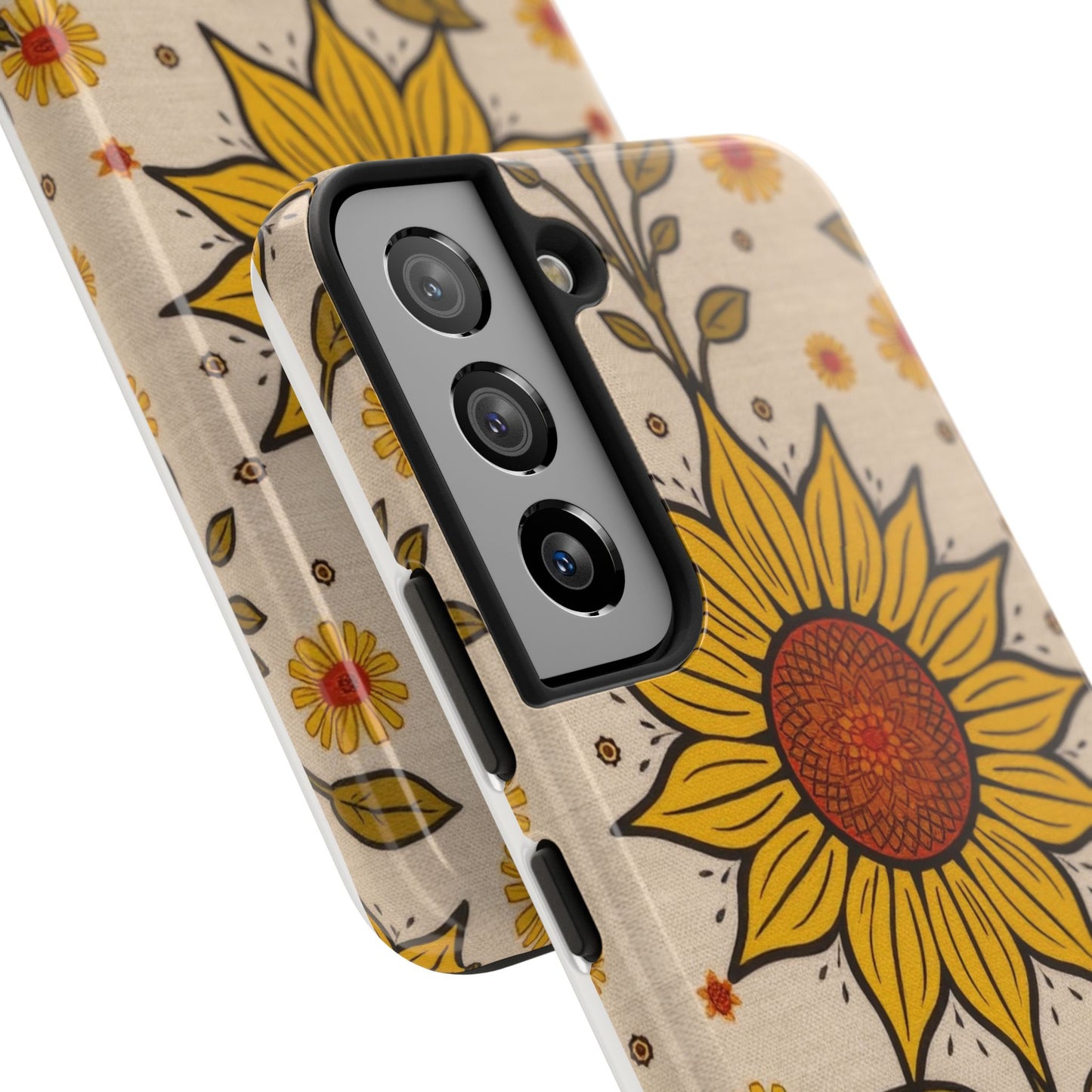 Bright Sunflower Origins Tough Phone Case - Floral Design for Nature Lovers - for iPhone