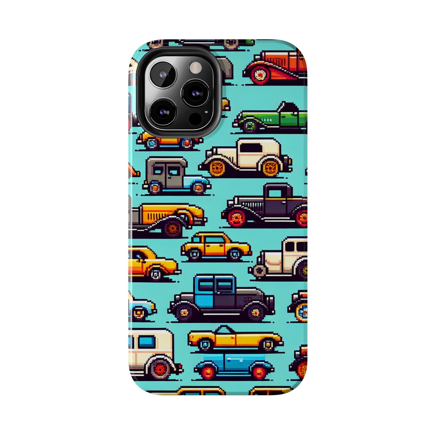 Retro Car Pixel Art Tough Phone Case - Durable & Stylish Protection - for iPhone