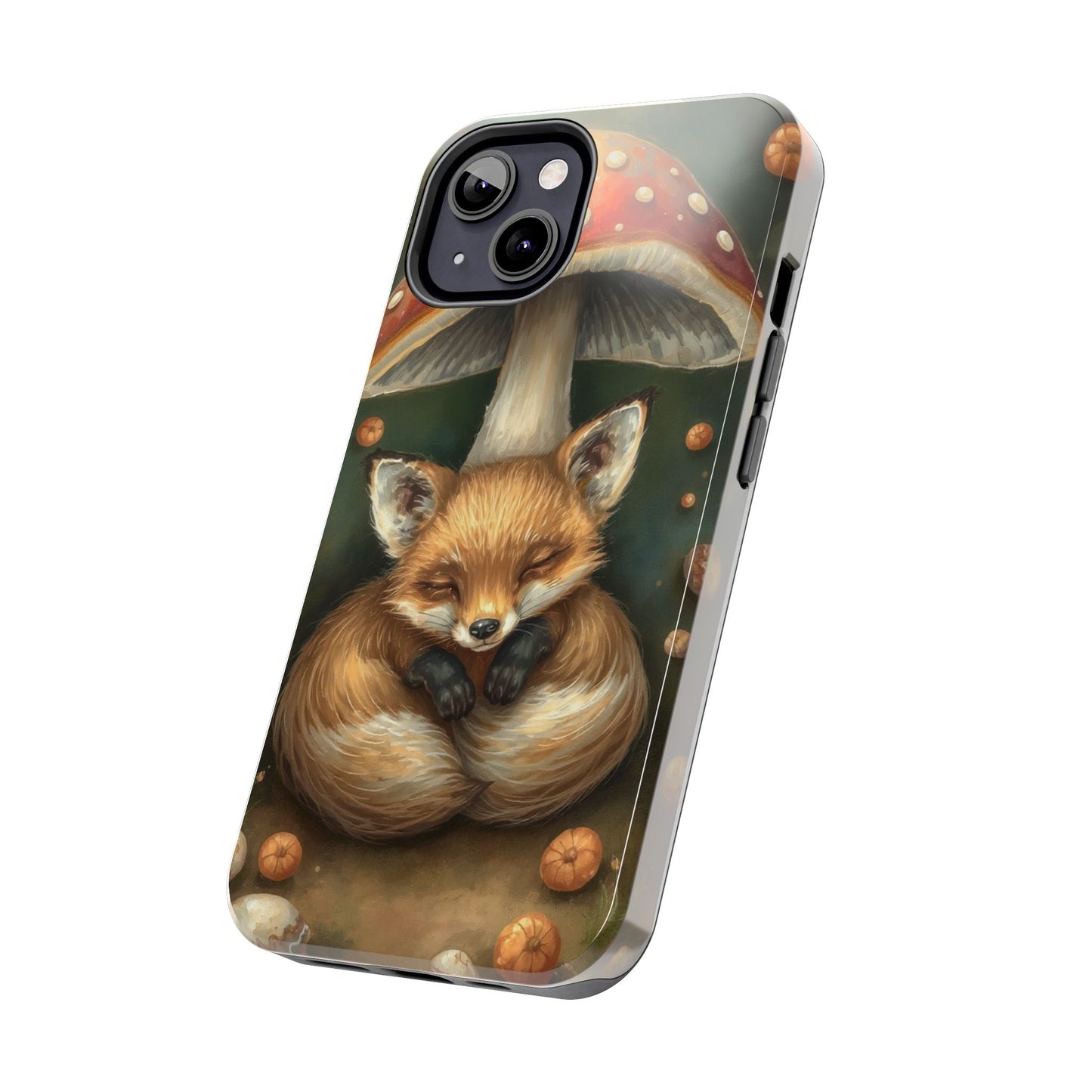 Cute Fox & Mushroom Phone Case - Tough Protective Cover