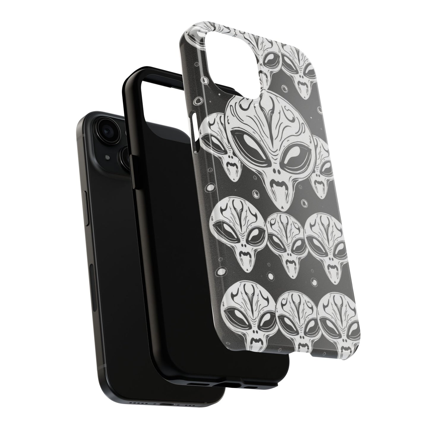 Alien Pattern Tough Phone Case - Durable Protection with Out-of-This-World Design