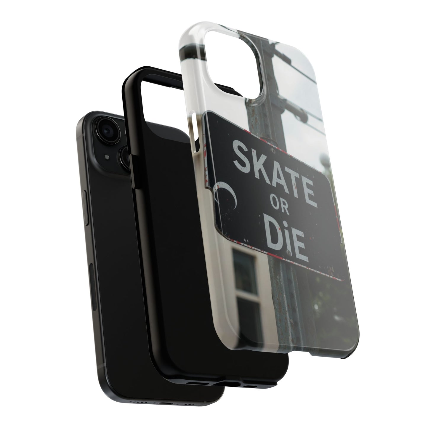 Black Sign Skate or Die Design - Tough Phone Case for iPhone