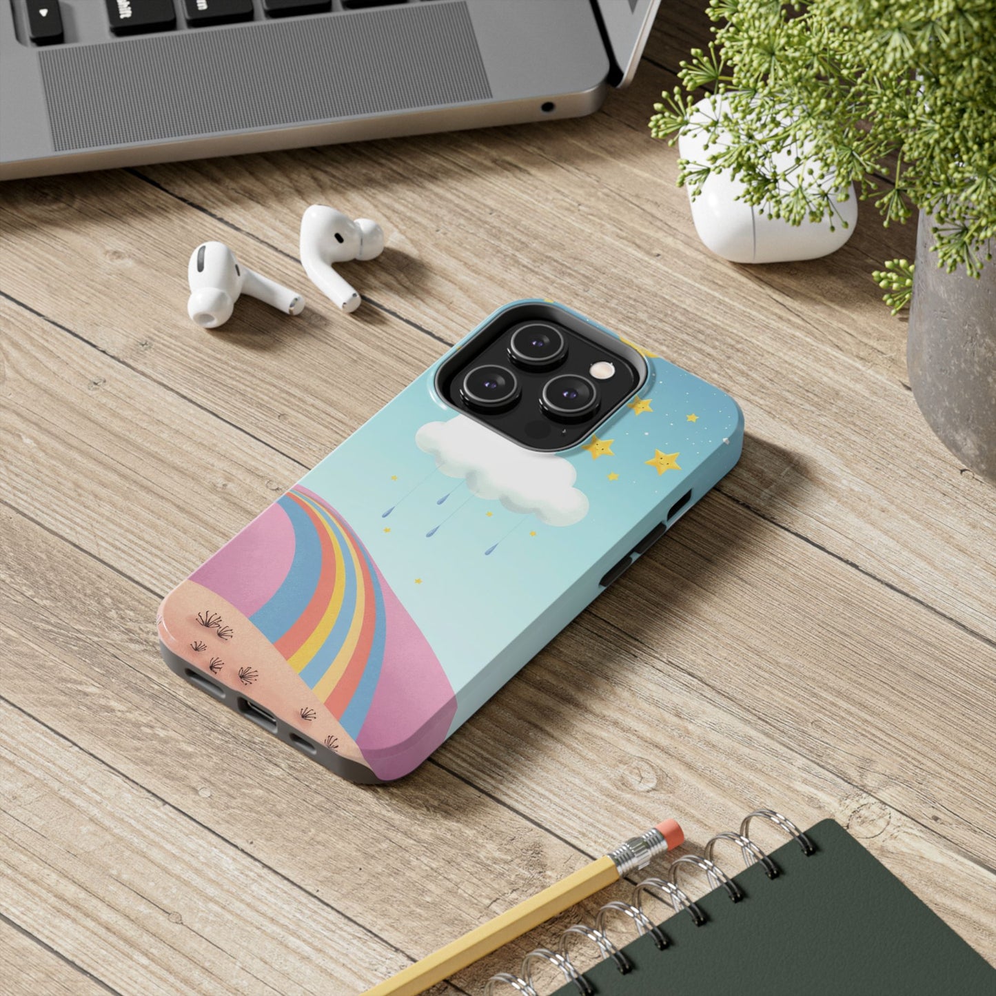 Colorful Rainbow Phone Case - Durable Tough Design for Adventurers