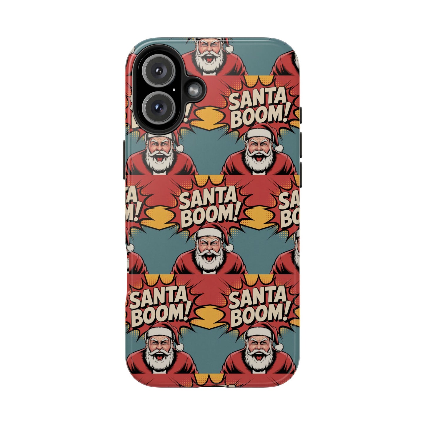 Festive Santa Boom Pattern Tough Phone Case