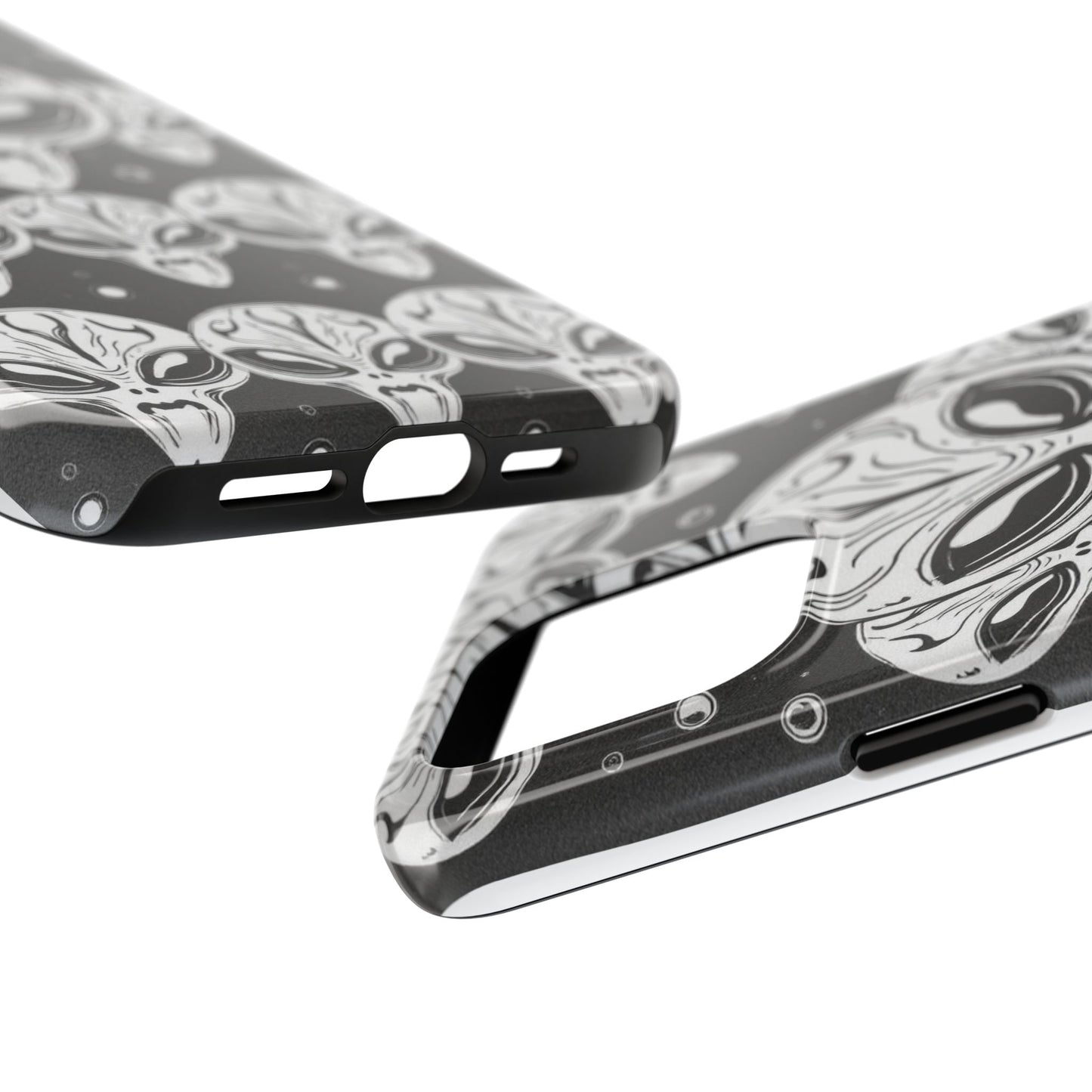 Alien Pattern Tough Phone Case - Durable Protection with Out-of-This-World Design