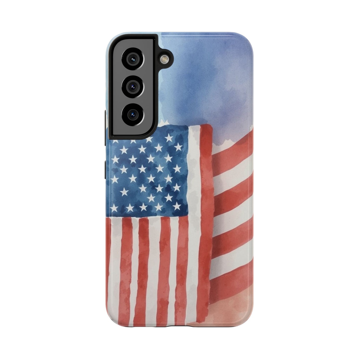 Abstract Watercolor American Flag Design - Tough Phone Case - for iPhone