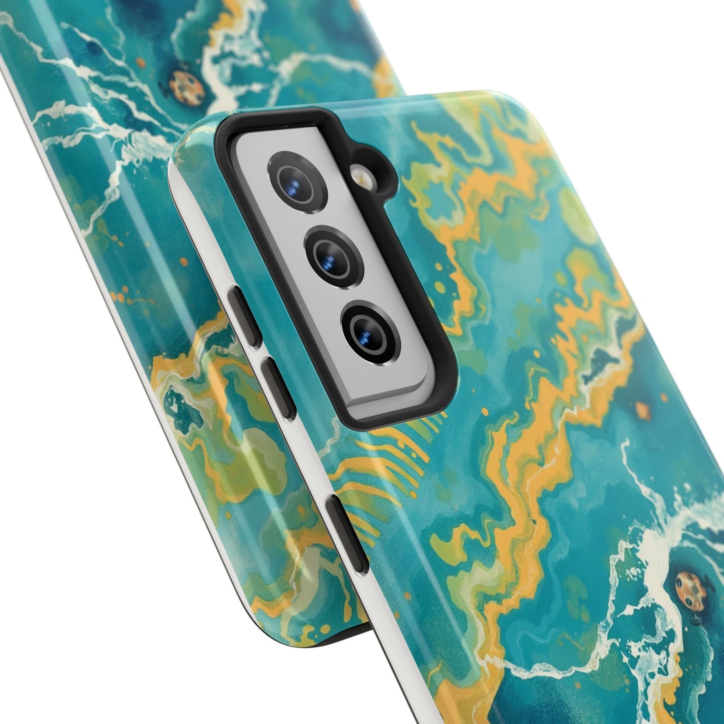 Ocean Wave Tough Phone Case – Durable Protection with Abstract Art Design