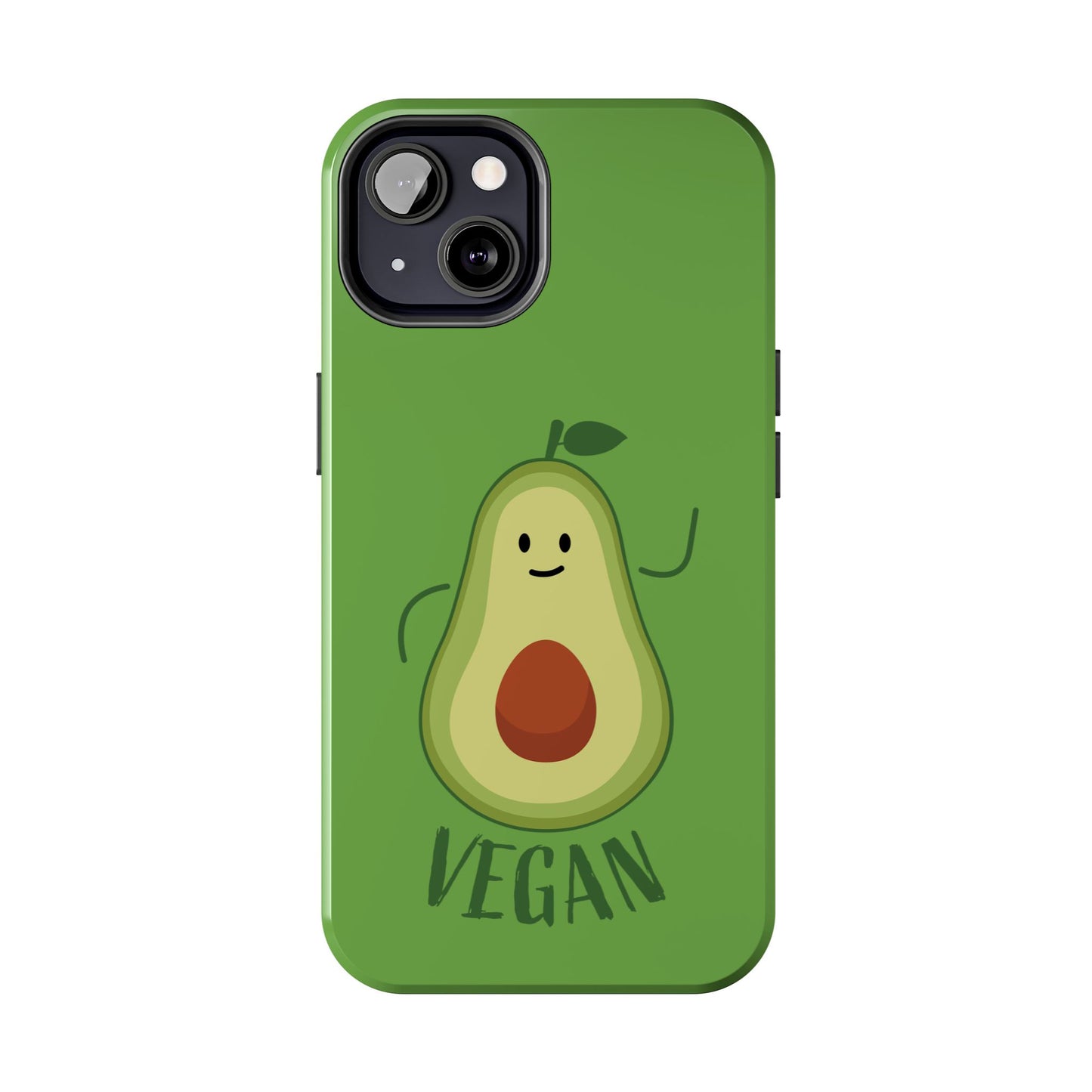 Vegan Avocado Tough Phone Case - Cute & Durable Phone Cover - for iPhone