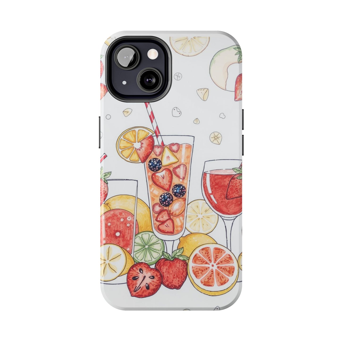 Colorful Fruit Cocktail Tough Phone Case - Perfect for Summer Vibes