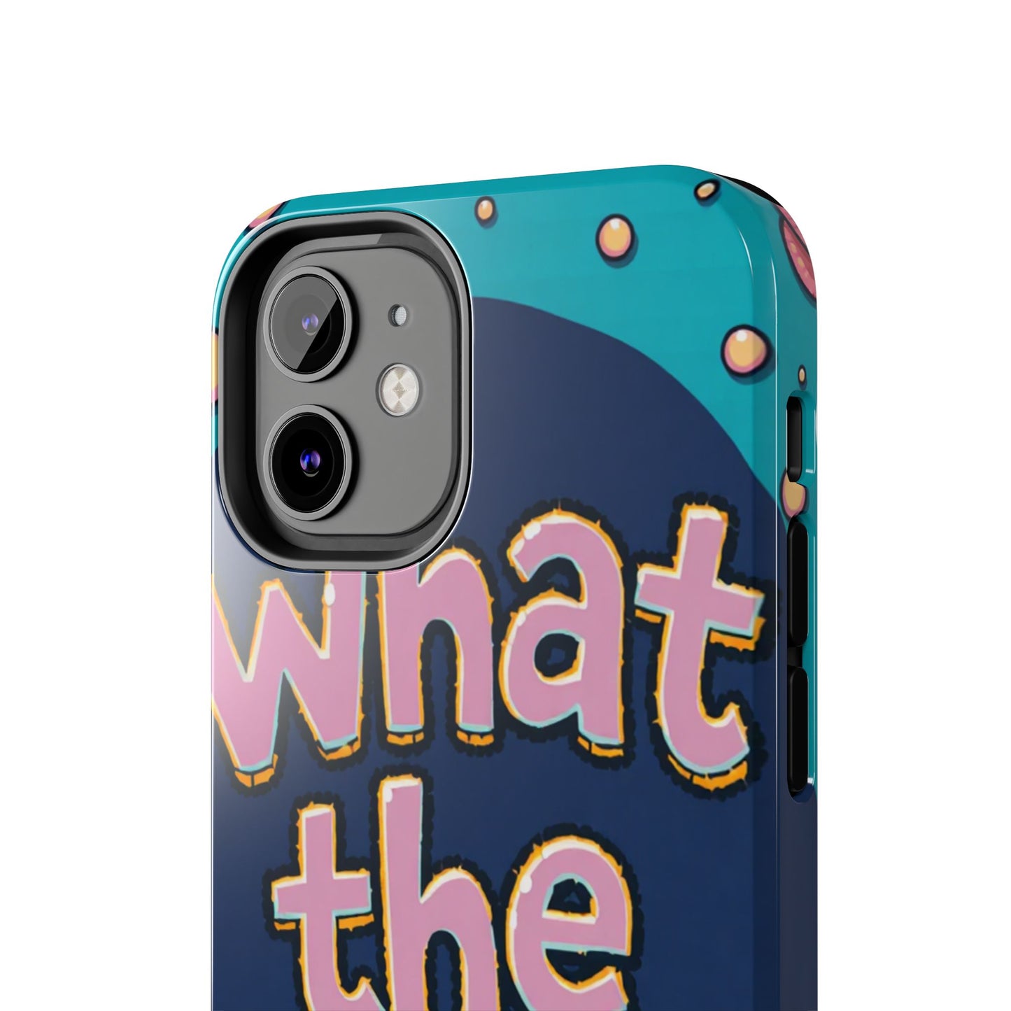 Playful Tough Phone Case - "What the Fish" Design
