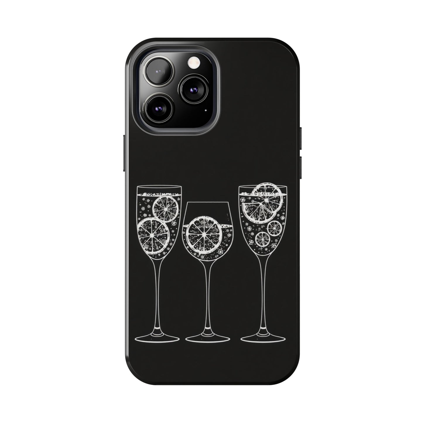 Stylish Tough Phone Cases with Citrus Glass Design, Protective Cases for Parties, Summer Events, and Everyday Use