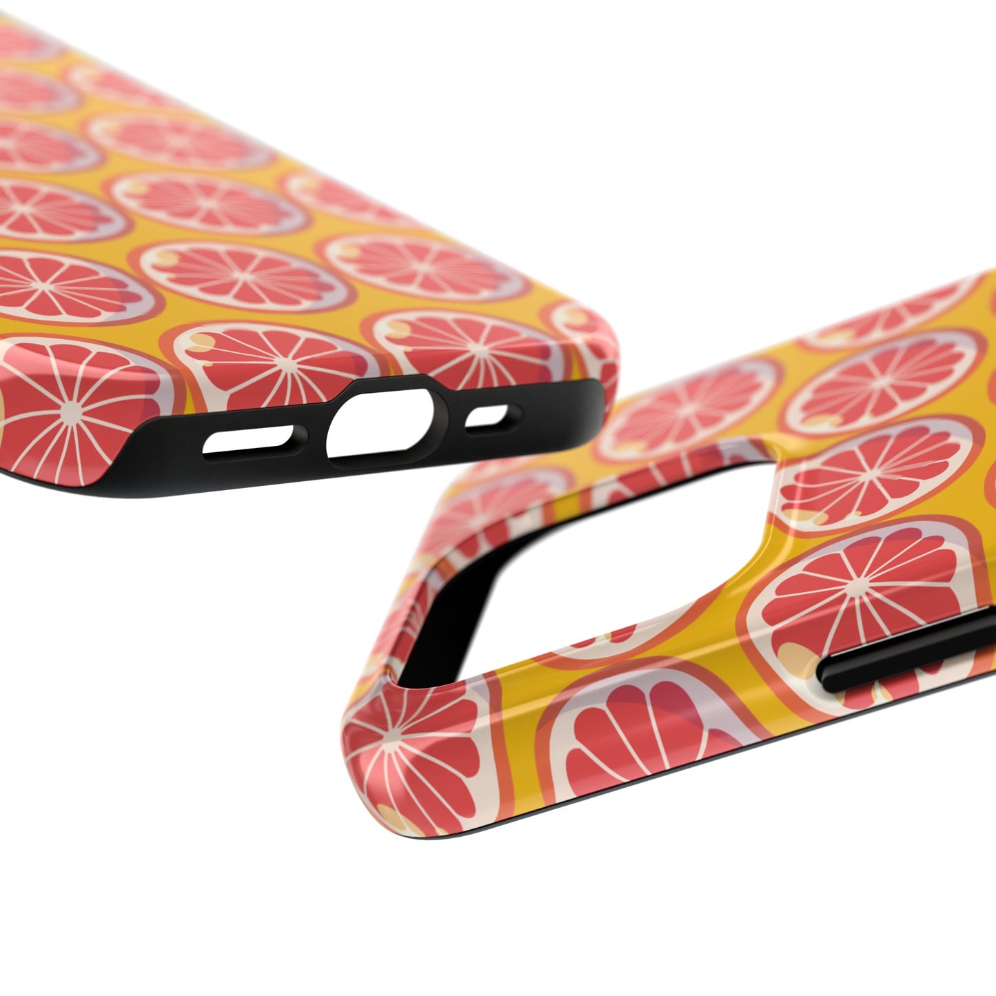 Citrus Pattern Tough Phone Case - Bright Grapefruit Design - for iPhone