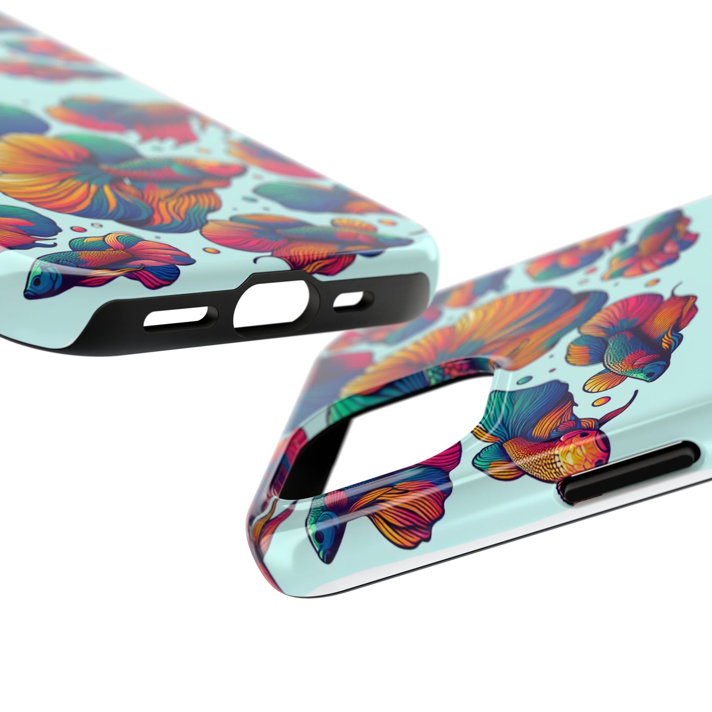 Colorful Fish Pattern Tough Phone Case - Aquatic Lovers - for iPhone