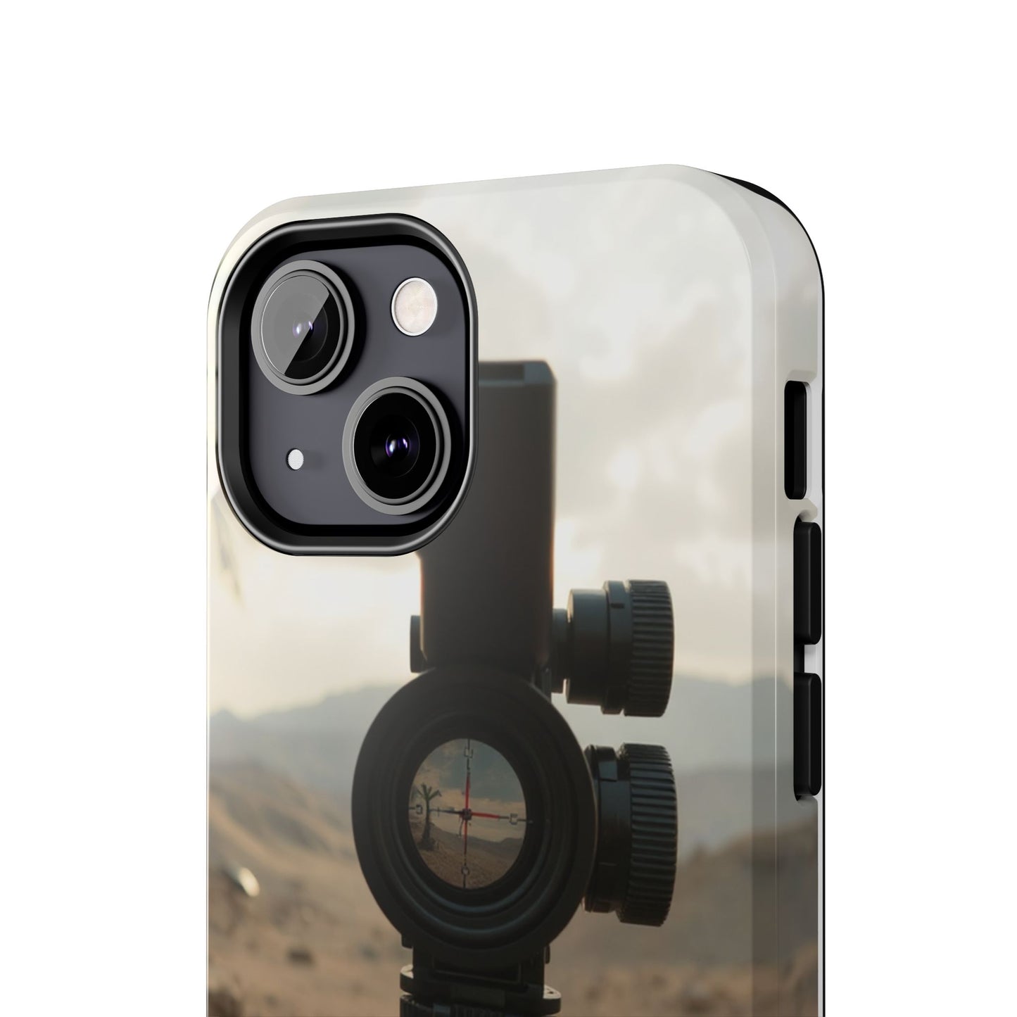Tough Phone Case with Sniper Scope Design - Durable & Stylish Protection for Outdoors Enthusiasts