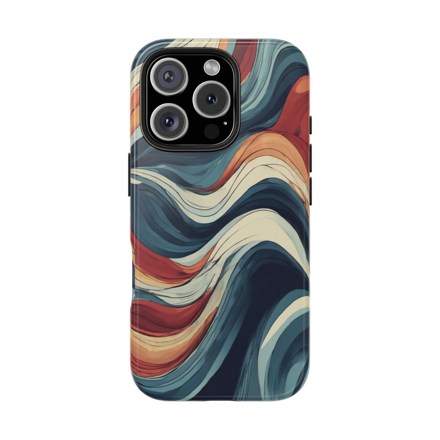 Abstract Wave Tough Phone Case | Stylish Protection for Daily Use - for iPhone