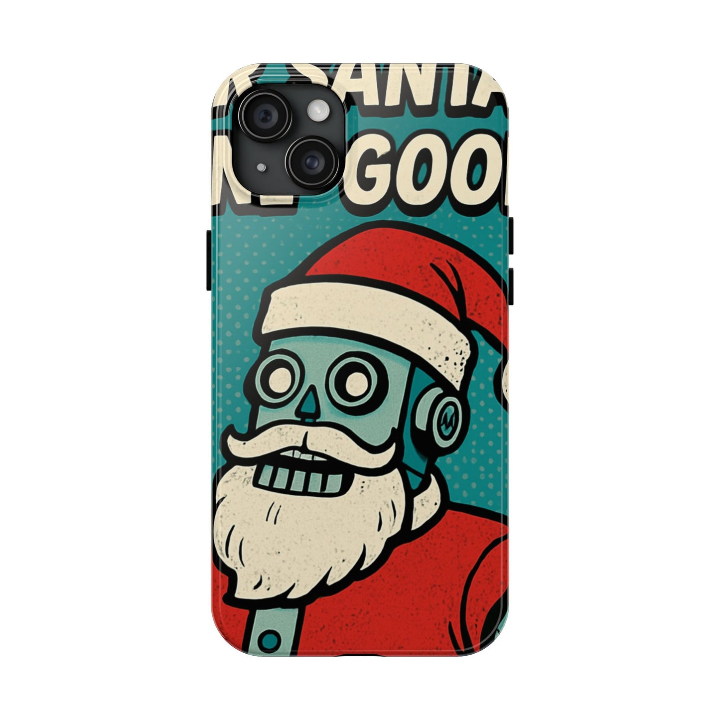 Santa Robot Phone Case - Durable Tough Design for Holidays