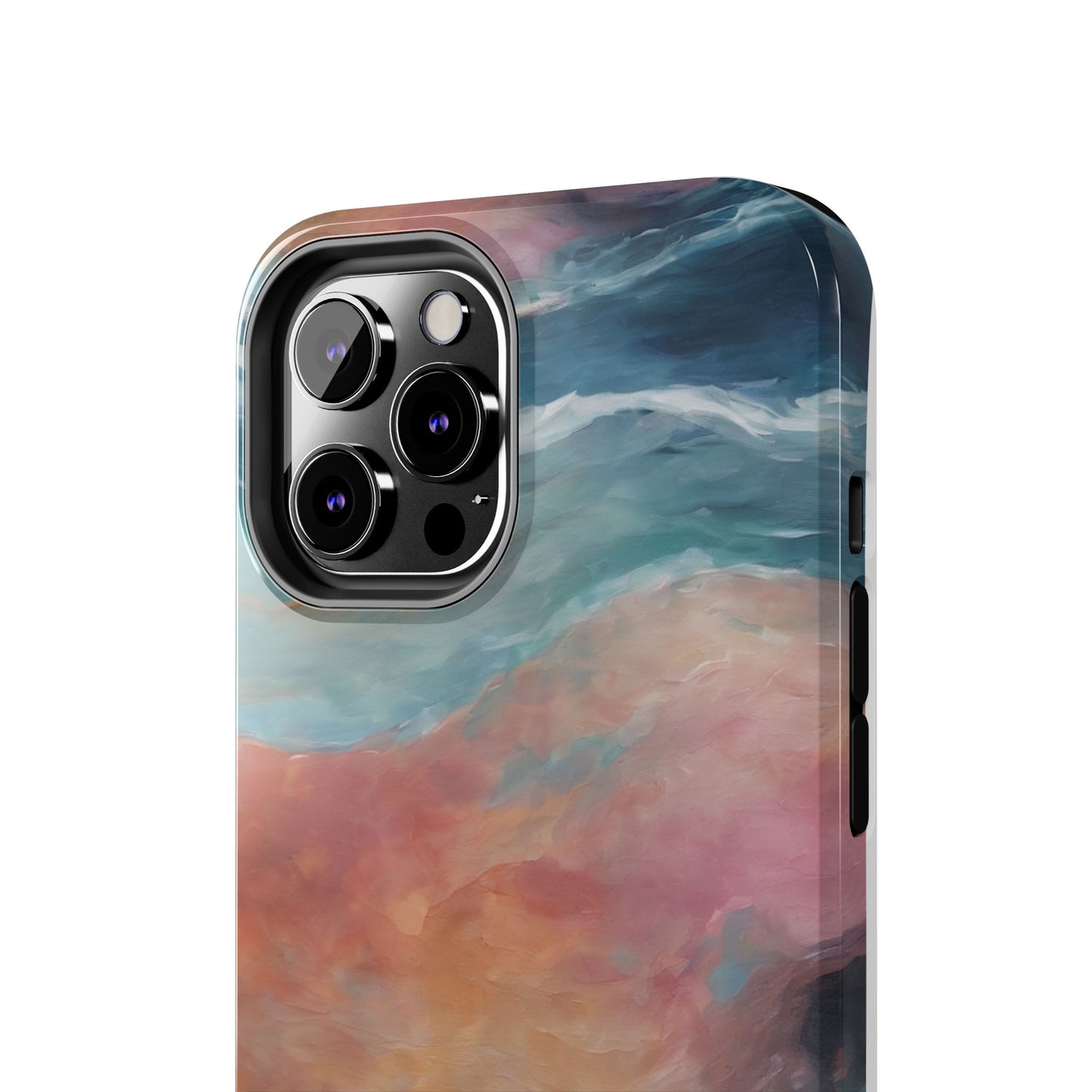 Artistic Painted Sea Tough Phone Case - Abstract Waves Design - for iPhone