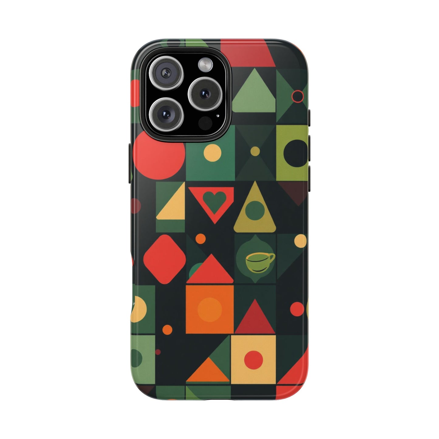 Vibrant Geometric Tough Phone Cases – Stylish Protection for Trendsetters - for iPhone