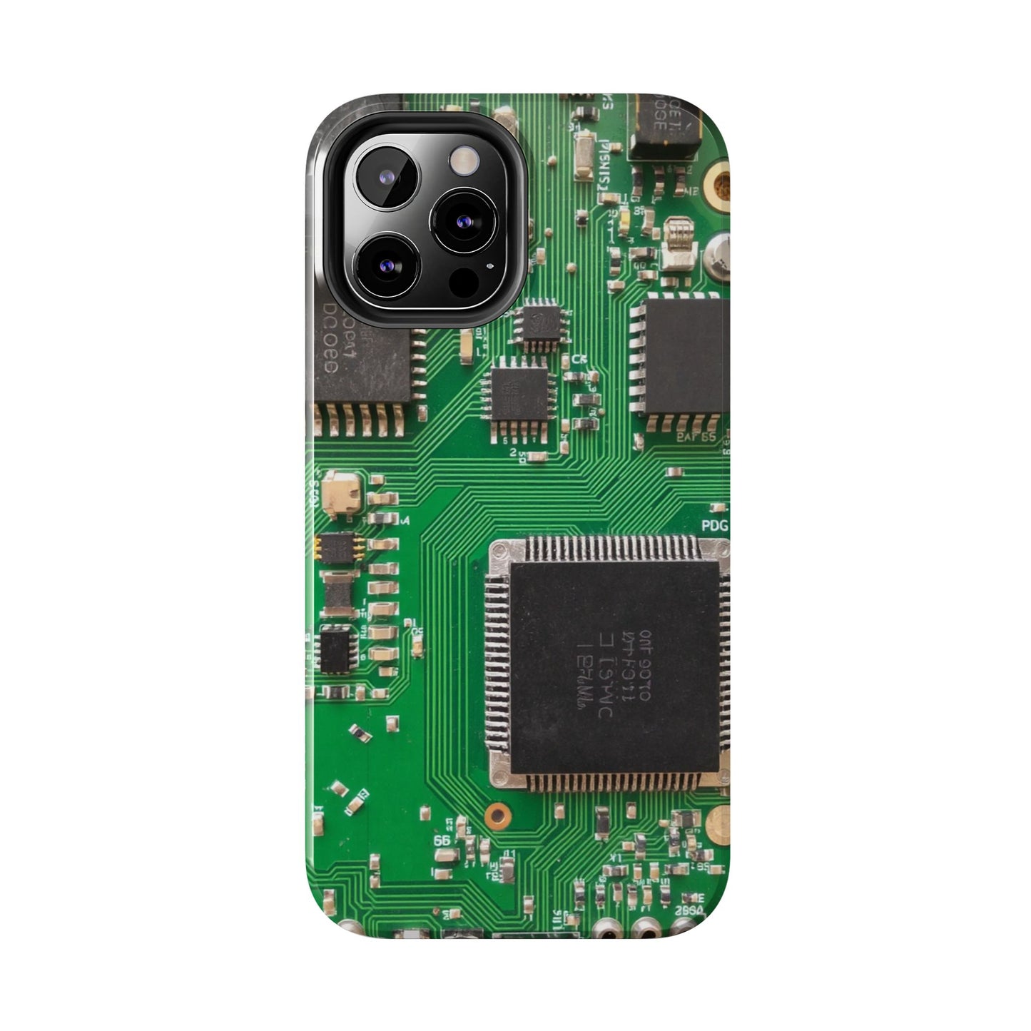 Circuit Board Tough Phone Case - Durable Tech Design