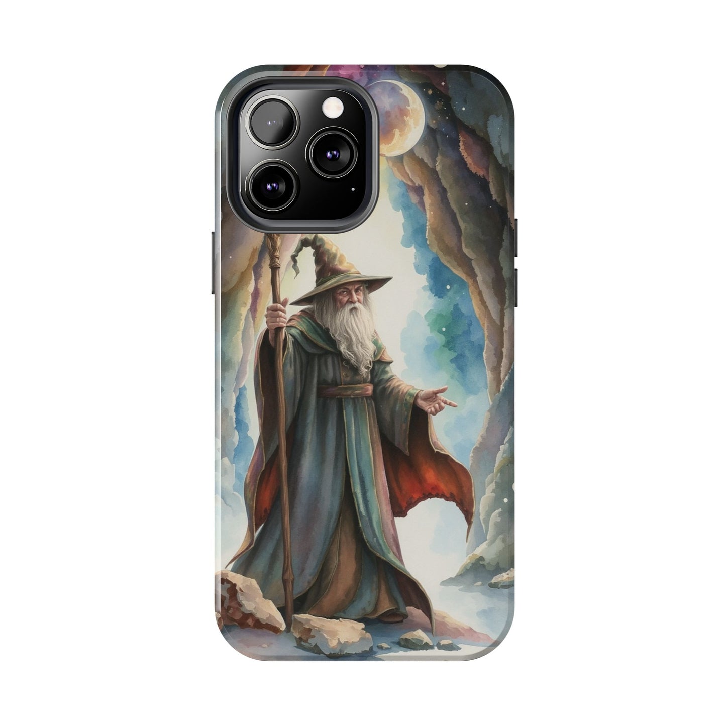 Magical Wizard Phone Case - Tough, Durable Phone Cover for Fantasy Lovers, Geek Gift, Unique Design, Celestial Phone Accessory