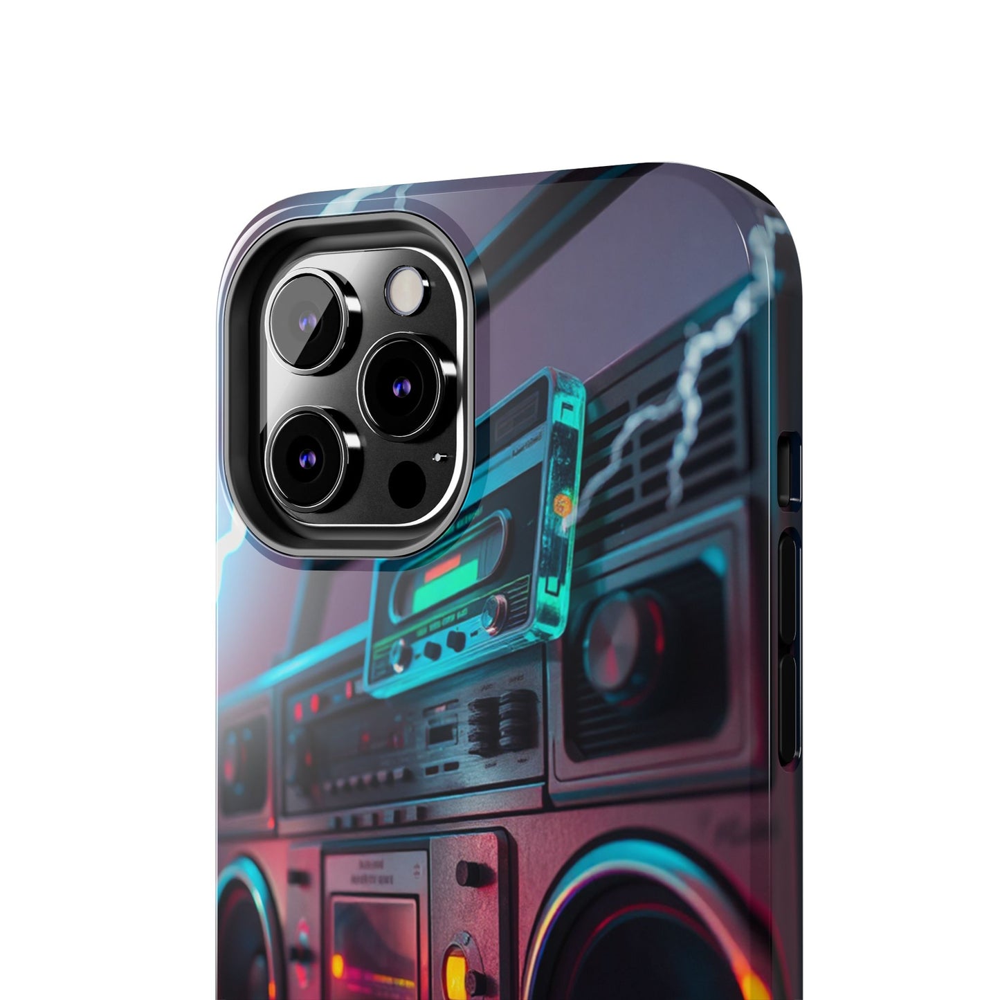 Retro Boombox Tough Phone Case – Vibrant Protection for Music Lovers