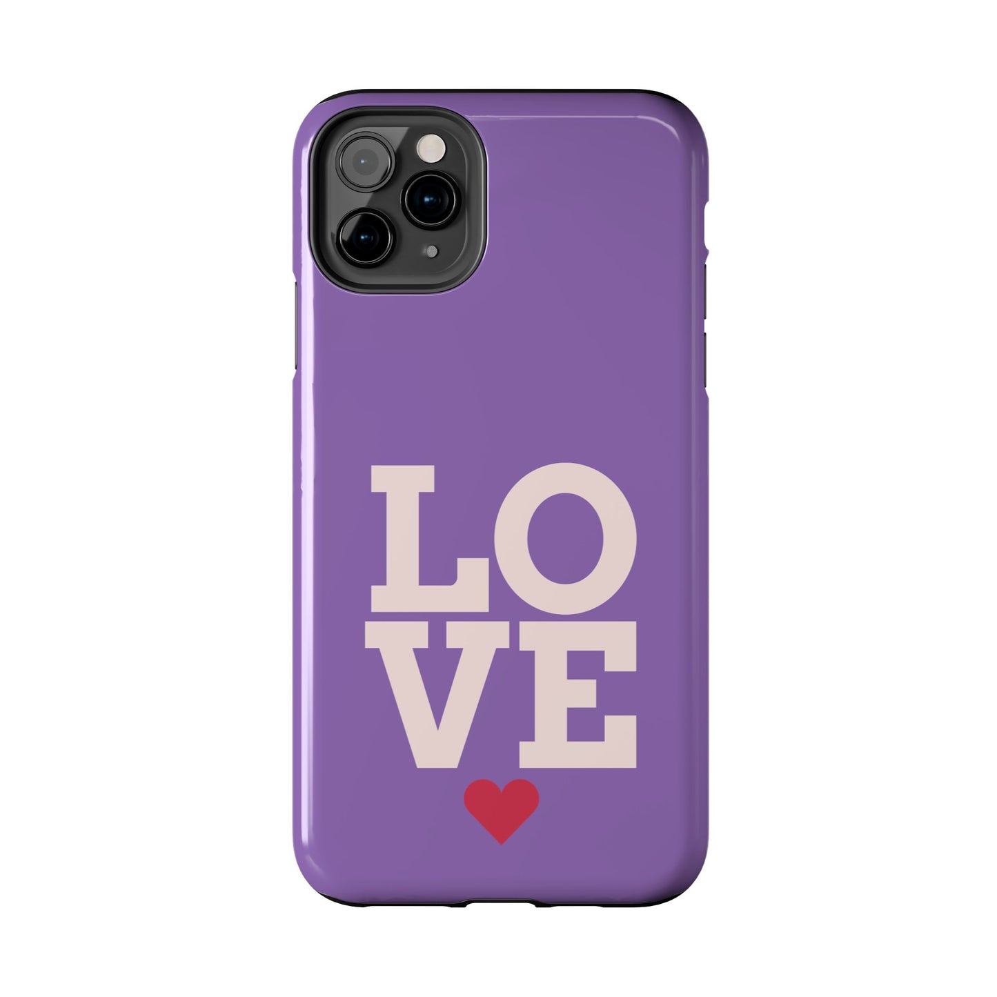 Purple Love Phone Case - Durable & Stylish Tough Case - for iPhone