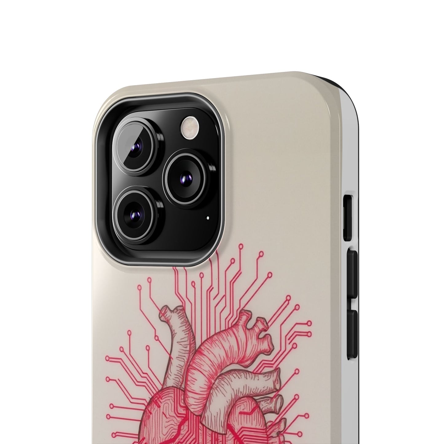 Heart Circuit Tough Phone Case – Unique Tech-Inspired Design for Tech Lovers