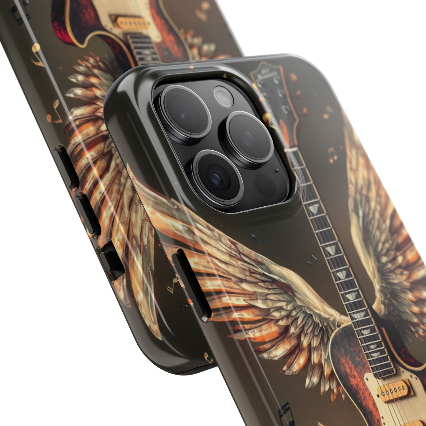 Inspirational Guitar Wing Phone Case - Tough Protection for Music Lovers