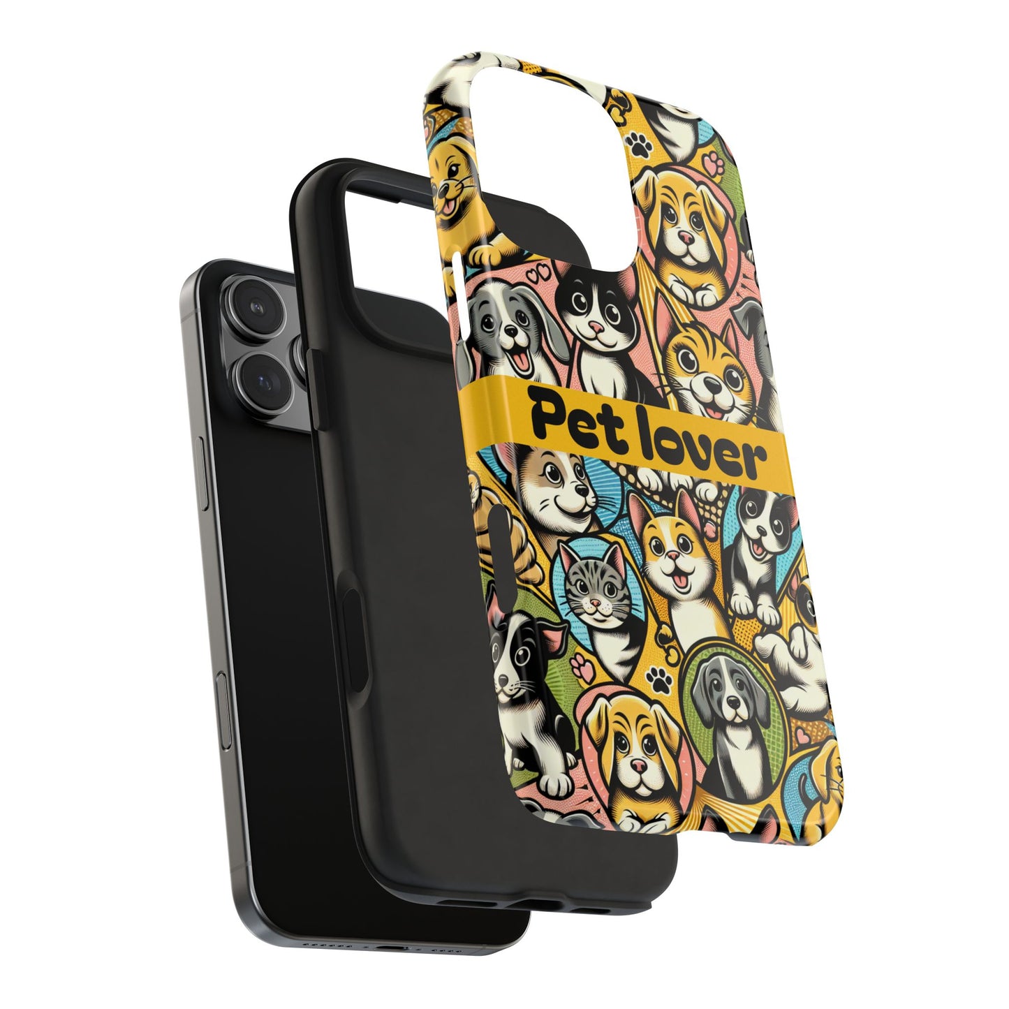 Pet Lover Tough Phone Case - Colorful Animal Design - for iPhone